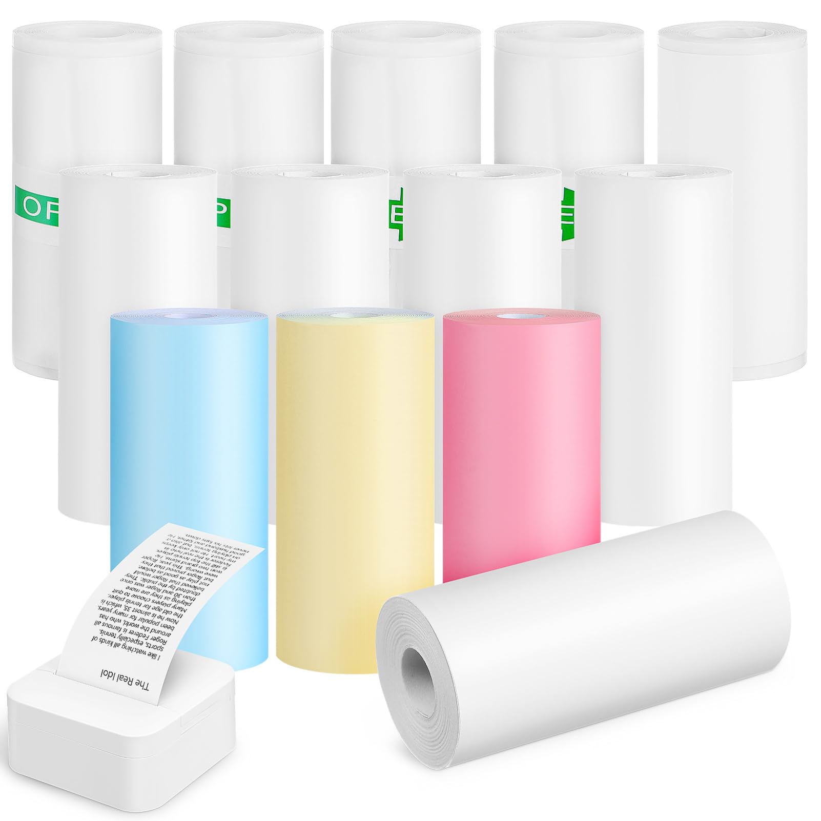 Mini Pocket Thermal Printer Paper Roll - Mini Thermodruckerpapier 13 Rollen 57 X
