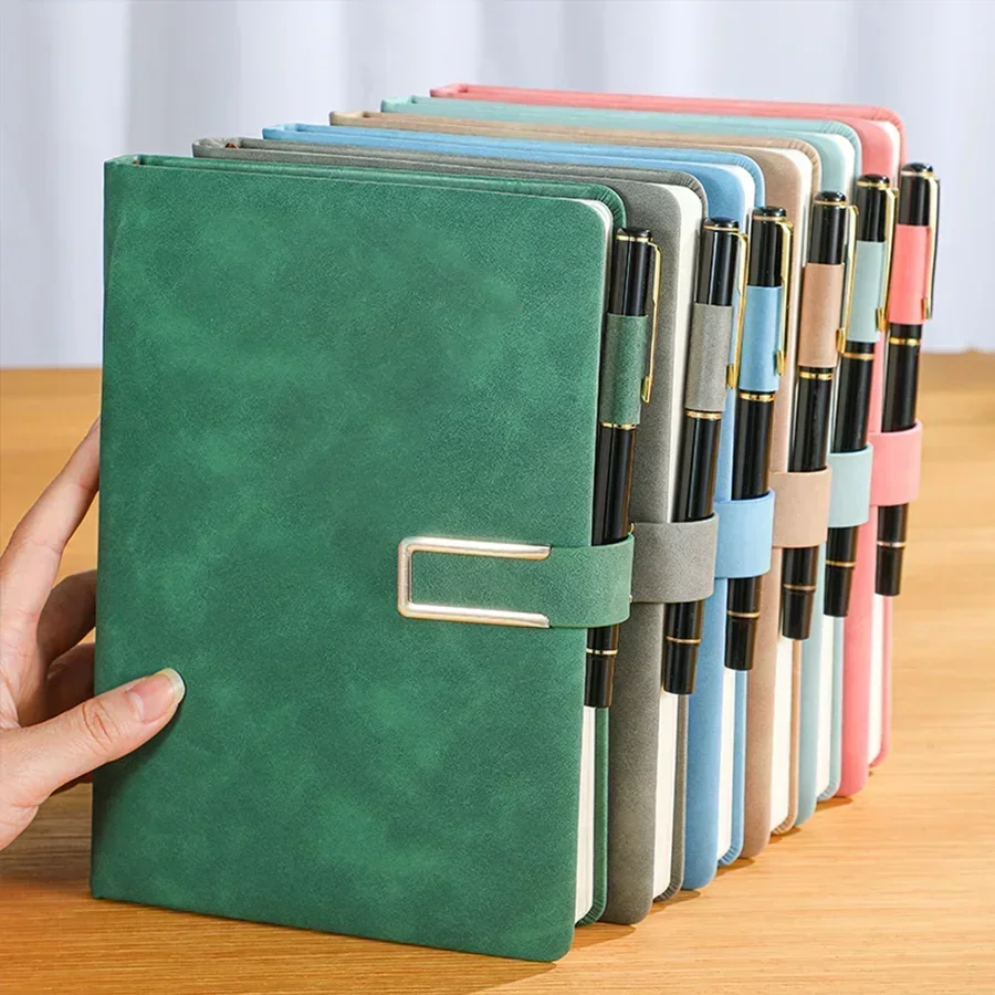 Vintage Leather Journal Notebook - 1 Stück Vintage A5 Leder-Notizbuch mit