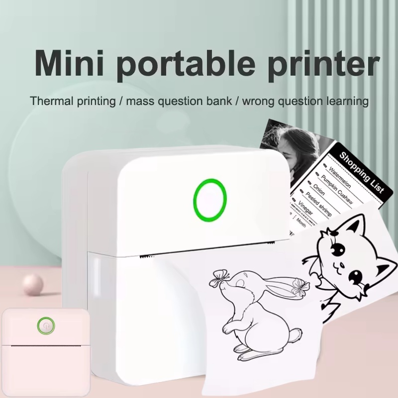 Mini Tragbarer Tintenloser Auf – Mini Pocket Thermal Printer Paper Roll Bewertung und Preis